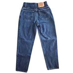 Levi's 550 Relaxed Fit Tapered Leg Dark Wash Blue Jeans Size 6 S